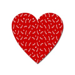 Christmas Pattern,love Red Heart Magnet by nate14shop