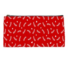 Christmas Pattern,love Red Pencil Case by nate14shop