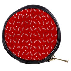 Christmas Pattern,love Red Mini Makeup Bag by nate14shop