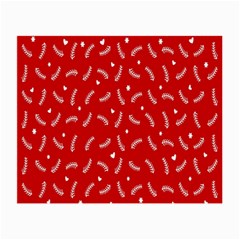 Christmas Pattern,love Red Small Glasses Cloth by nate14shop