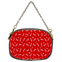 Christmas Pattern,love Red Chain Purse (one Side) by nate14shop