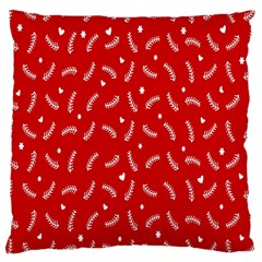 Christmas Pattern,love Red Large Cushion Case (one Side) by nate14shop