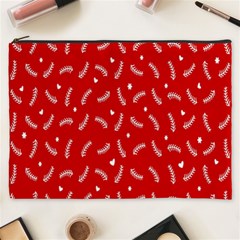 Christmas Pattern,love Red Cosmetic Bag (xxxl) by nate14shop