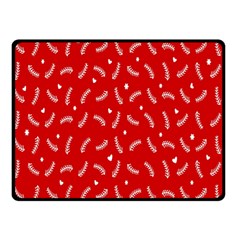 Christmas Pattern,love Red Double Sided Fleece Blanket (small)  by nate14shop