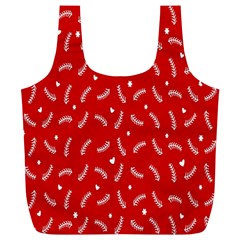 Christmas Pattern,love Red Full Print Recycle Bag (xl) by nate14shop