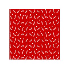 Christmas Pattern,love Red Square Satin Scarf (30  X 30 ) by nate14shop