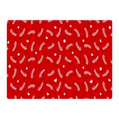 Christmas Pattern,love Red Double Sided Flano Blanket (mini)  by nate14shop