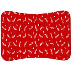 Christmas Pattern,love Red Velour Seat Head Rest Cushion by nate14shop