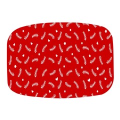 Christmas Pattern,love Red Mini Square Pill Box by nate14shop