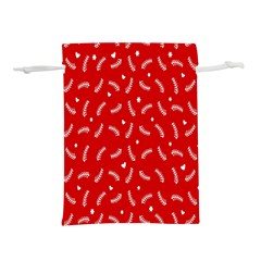 Christmas Pattern,love Red Lightweight Drawstring Pouch (l) by nate14shop