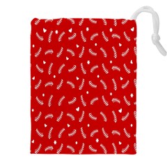 Christmas Pattern,love Red Drawstring Pouch (5xl)