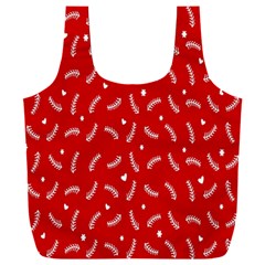 Christmas Pattern,love Red Full Print Recycle Bag (xxxl) by nate14shop