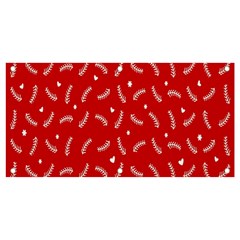 Christmas Pattern,love Red Banner And Sign 4  X 2  by nate14shop