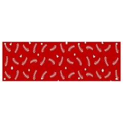 Christmas Pattern,love Red Banner And Sign 9  X 3 