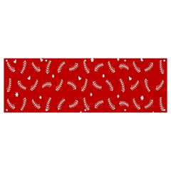 Christmas Pattern,love Red Banner And Sign 12  X 4 