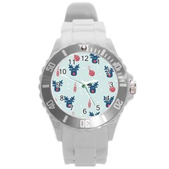 Christmas-jewelry Bell Round Plastic Sport Watch (l) by nate14shop