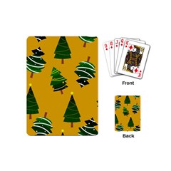 Christmas Tree,yellow Playing Cards Single Design (mini) by nate14shop