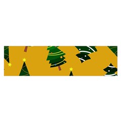 Christmas Tree,yellow Oblong Satin Scarf (16  X 60 ) by nate14shop