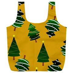 Christmas Tree,yellow Full Print Recycle Bag (xxxl) by nate14shop