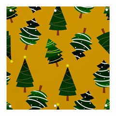 Christmas Tree,yellow Banner And Sign 3  X 3  by nate14shop