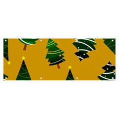 Christmas Tree,yellow Banner And Sign 8  X 3  by nate14shop