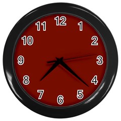 Christmas-maroon Wall Clock (black) by nate14shop