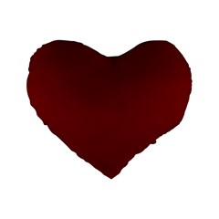 Christmas-maroon Standard 16  Premium Flano Heart Shape Cushions by nate14shop