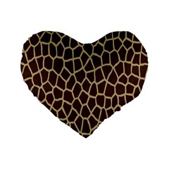 Giraffe Standard 16  Premium Heart Shape Cushions by nate14shop