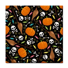 Halloween Pattern 3 Tile Coaster by designsbymallika