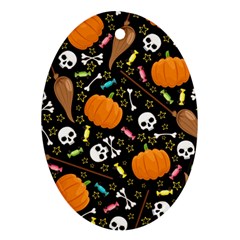 Halloween Pattern 3 Ornament (oval)