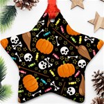 Halloween Pattern 3 Star Ornament (Two Sides) Front