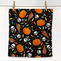 Halloween Pattern 3 Face Towel by designsbymallika