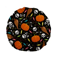 Halloween Pattern 3 Standard 15  Premium Round Cushions by designsbymallika