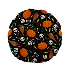 Halloween Pattern 3 Standard 15  Premium Flano Round Cushions by designsbymallika