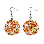 Pizza Love Mini Button Earrings Front