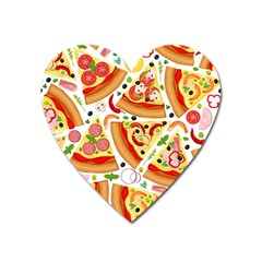 Pizza Love Heart Magnet by designsbymallika