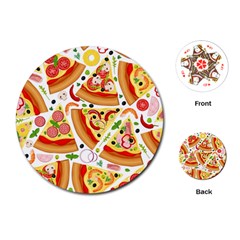 Pizza Love Playing Cards Single Design (round) by designsbymallika