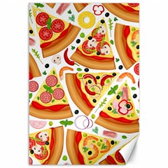 Pizza Love Canvas 12  X 18  by designsbymallika