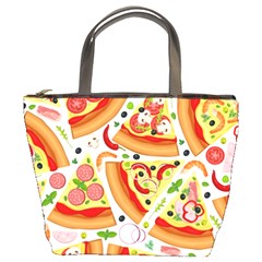 Pizza Love Bucket Bag by designsbymallika