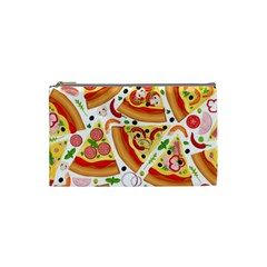 Pizza Love Cosmetic Bag (small) by designsbymallika