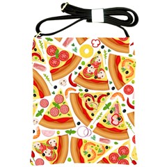 Pizza Love Shoulder Sling Bag by designsbymallika