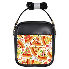 Pizza Love Girls Sling Bag by designsbymallika