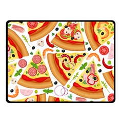 Pizza Love Fleece Blanket (small) by designsbymallika