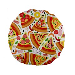 Pizza Love Standard 15  Premium Flano Round Cushions by designsbymallika