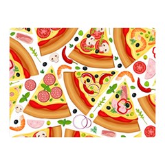 Pizza Love Double Sided Flano Blanket (mini)  by designsbymallika