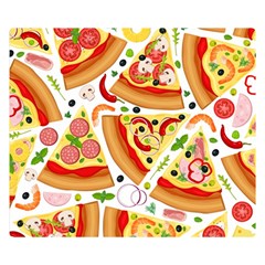 Pizza Love Double Sided Flano Blanket (small)  by designsbymallika