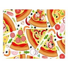 Pizza Love Double Sided Flano Blanket (large)  by designsbymallika