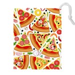 Pizza Love Drawstring Pouch (4XL) Front