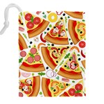 Pizza Love Drawstring Pouch (4XL) Back