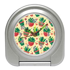 Cactus Love 5 Travel Alarm Clock by designsbymallika